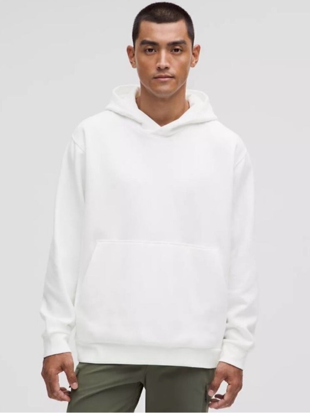 Men's lululemon steady state pullover hoodie in white, size Medium
